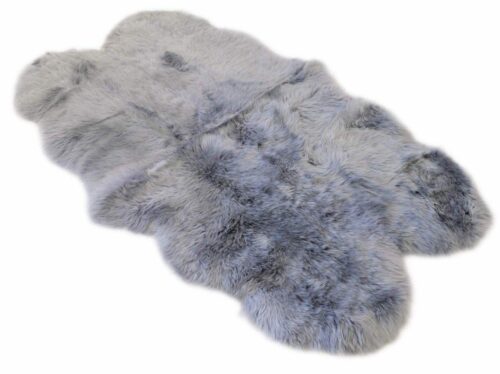 Cloudy Grey - Quad Sized (180X110Cm) Long Wool Sheepskin Rug - Australian Merino Sheepskin