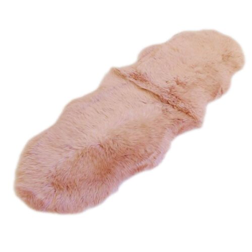 Dusty Pink - Double Length (180 X 65Cm) - Long Wool Sheepskin Rug - Australian Merino Sheepskin 2