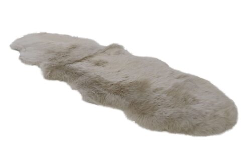 Glacier Grey - Double Length (210X70Cm) - Long Wool Sheepskin Rug - Australian Merino Sheepskin