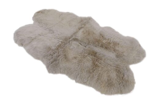 Glacier Grey - Quad Sized (210 X 120Cm) - Long Wool Sheepskin Rug - Australian Merino Sheepskin