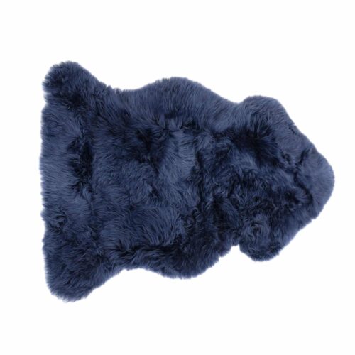 Navy Blue Longwool Sheepskin - Xxl - Blue Long Wool Sheepskin Rug - Australian Merino Sheepskin