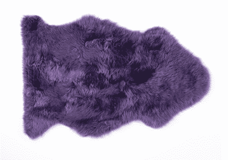 Dark Purple Longwool Sheepskin Rug From Ozwool Sheepskin