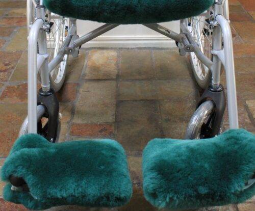 Wheel Chair With Sheepskin Double Sided Medical Foot Plate Covers