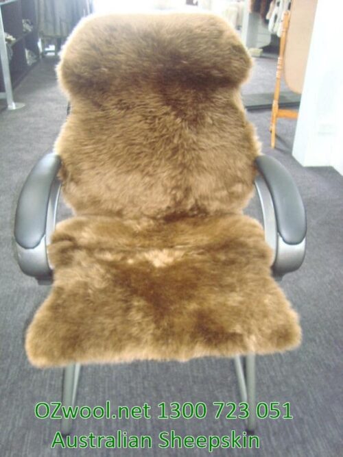 Chair Mate 1 - Long Wool Office Sheepskin Cover - Ozwool.com.au Australian Sheepskin Products