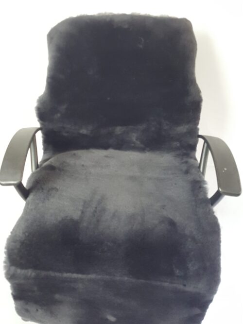 Charcoal Short Wool Office Chair Cover