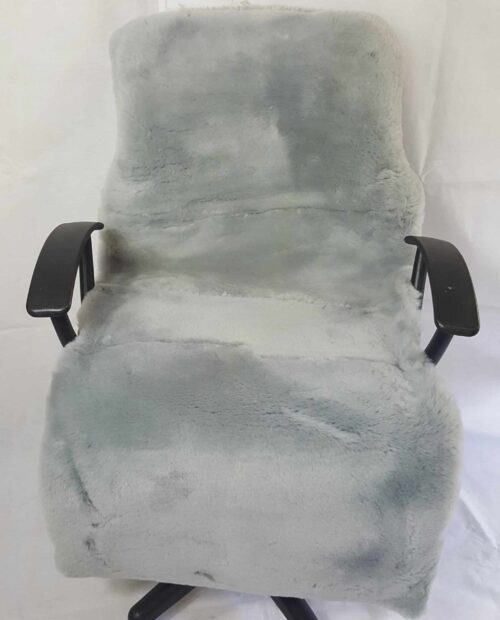 Light-Grey-Shortwool-Office-Chair-Cover