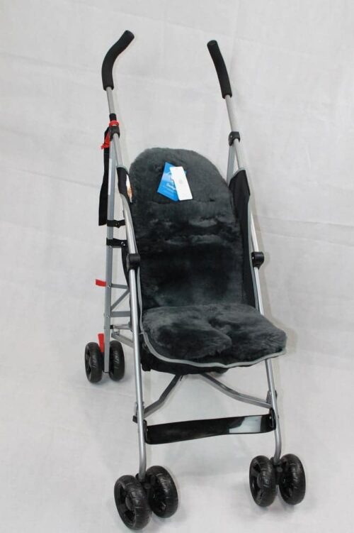 Ozwool Charcoal Stroller Liner Lambskin - Charcoal Stroller Liner - Ozwool.com.au Australian Sheepskin Products