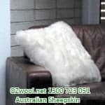 Sheepskin Pillow Throws - Sheepskin Cushion Single Sided Longwool Sheepskin - Ozwool.com.au Australian Sheepskin Products